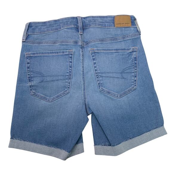 New American Eagle Womens Size 4 Next Level Stretch Skinny Bermuda Denim Shorts - Picture 4 of 7
